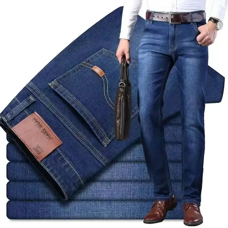 New Men Classic Jeans Jean Homme Pantalones Hombre Men Mannen Soft Black Biker Masculino Denim Overalls Mens Pants Size 28-40